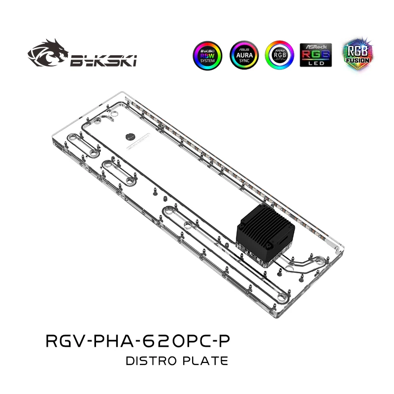 Bykski Rgv-Pha-620Pc-P Distro Plate Waterway Board Per Pc Case Windunner 620Pc Waterway Plate Guide Plate Scheme
