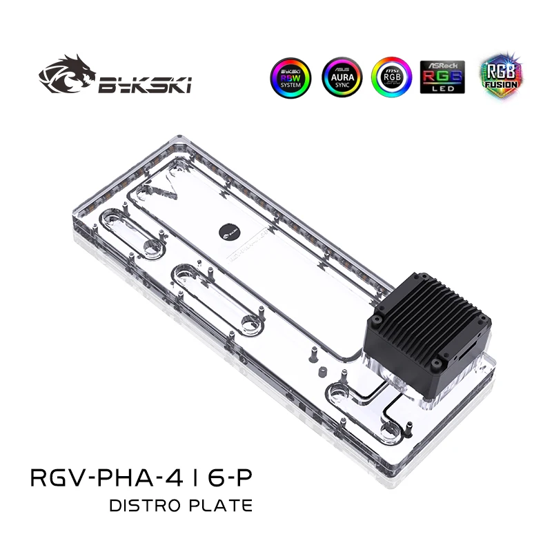 Bykski Distro Plate Per Phanteks Ph-Ec416Ptg Case Raffreddamento Ad Acqua Pompa Serbatoio Acrilico Piastra Distro Rgv-Pha-416-P