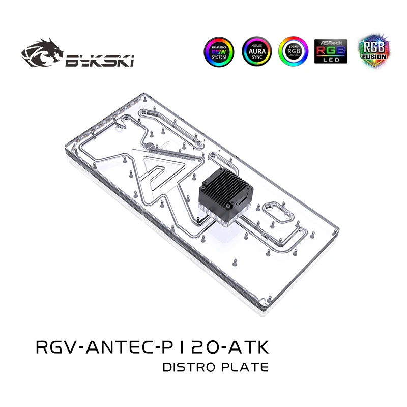 Bykski Distro Plate Per Antec P120 Case Waterway Boards Per Intel Cpu Water Block Single Gpu Building Rgv-Antec-P120-Atk