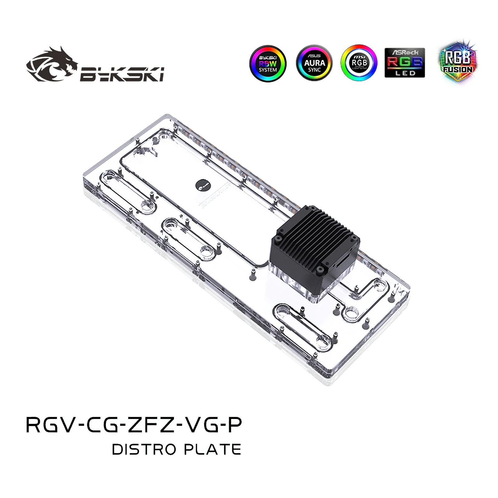 Serbatoio Del Piatto Di Distro Di Raffreddamento Ad Acqua Di Bykski Rgb Per Il Telaio Di Cougar (Er2 Rgv-Cg-Zfz-Vg-P