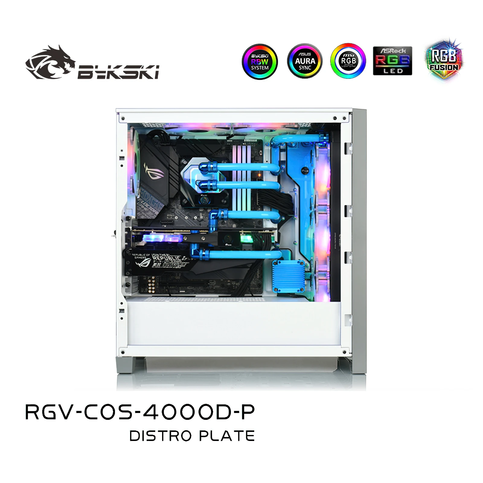 Bykski Distro Plate Kit Di Raffreddamento Ad Acqua Per Corsair 4000D Chassis Case Cpu Gpu Rgv-Cos-4000D-P
