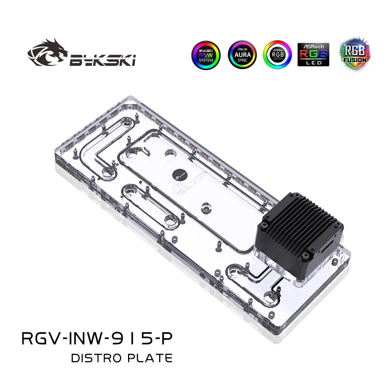 Bykski Rgv-Inw-915-P Distro Plate For Inwin 915 Case,Waterway Board Reservoir Water Tank Pump For Pc Cooling