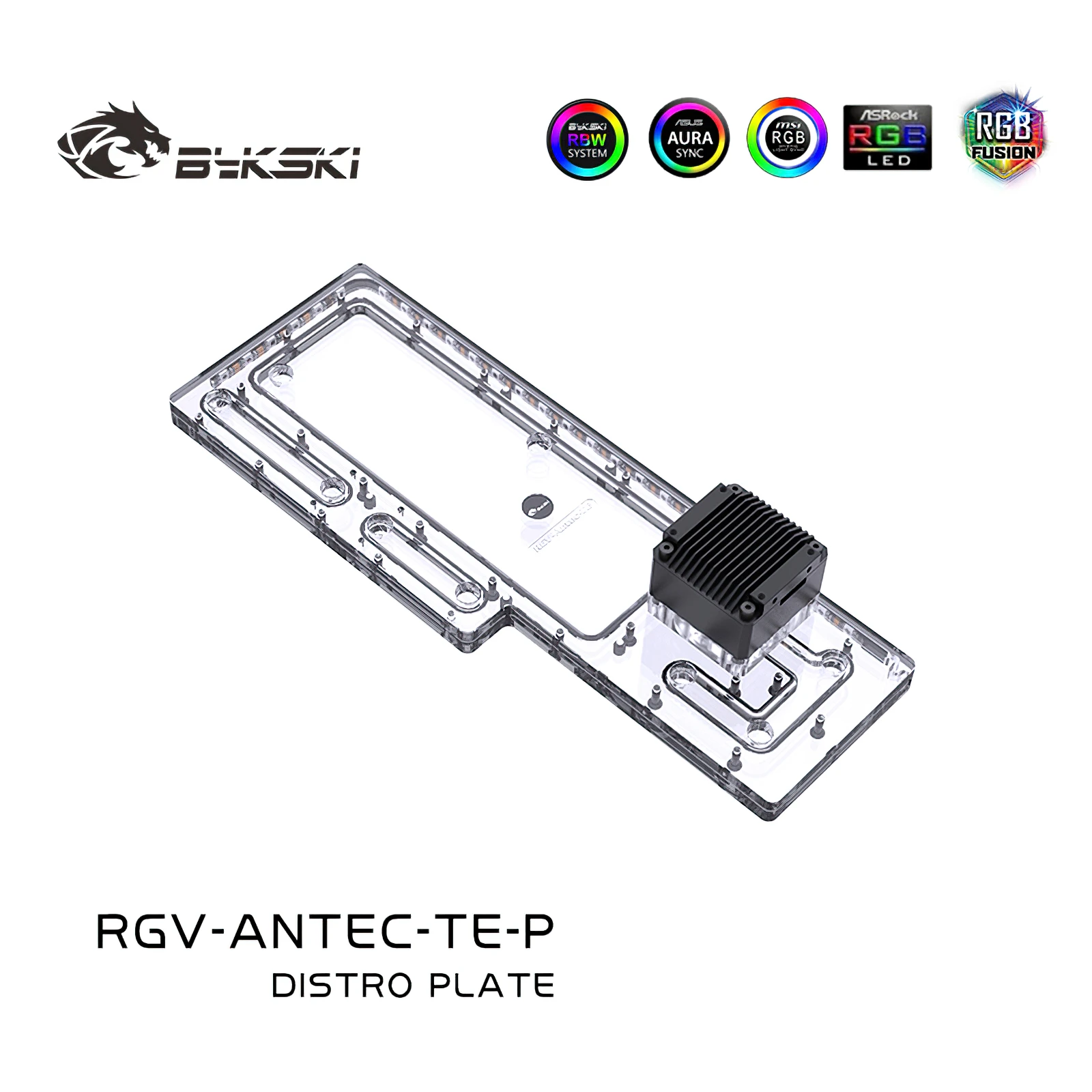Bykski Rgb Raffreddamento Ad Acqua Distro Serbatoio Piastra Per Antec Coppia Telaio Case Rgv-Antec-Te-P