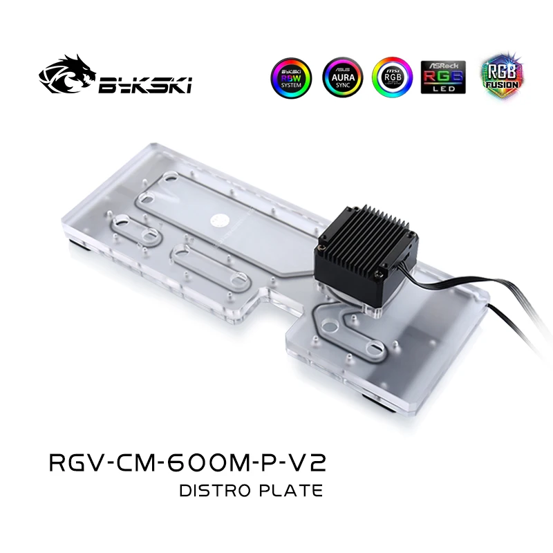 Bykski Serbatoio Uso Per Mastercase Sl600M Computer Case/3Pin 5V D-Rgb / Combo Pompa Ddc Acqua Fredda Soluzione Canale