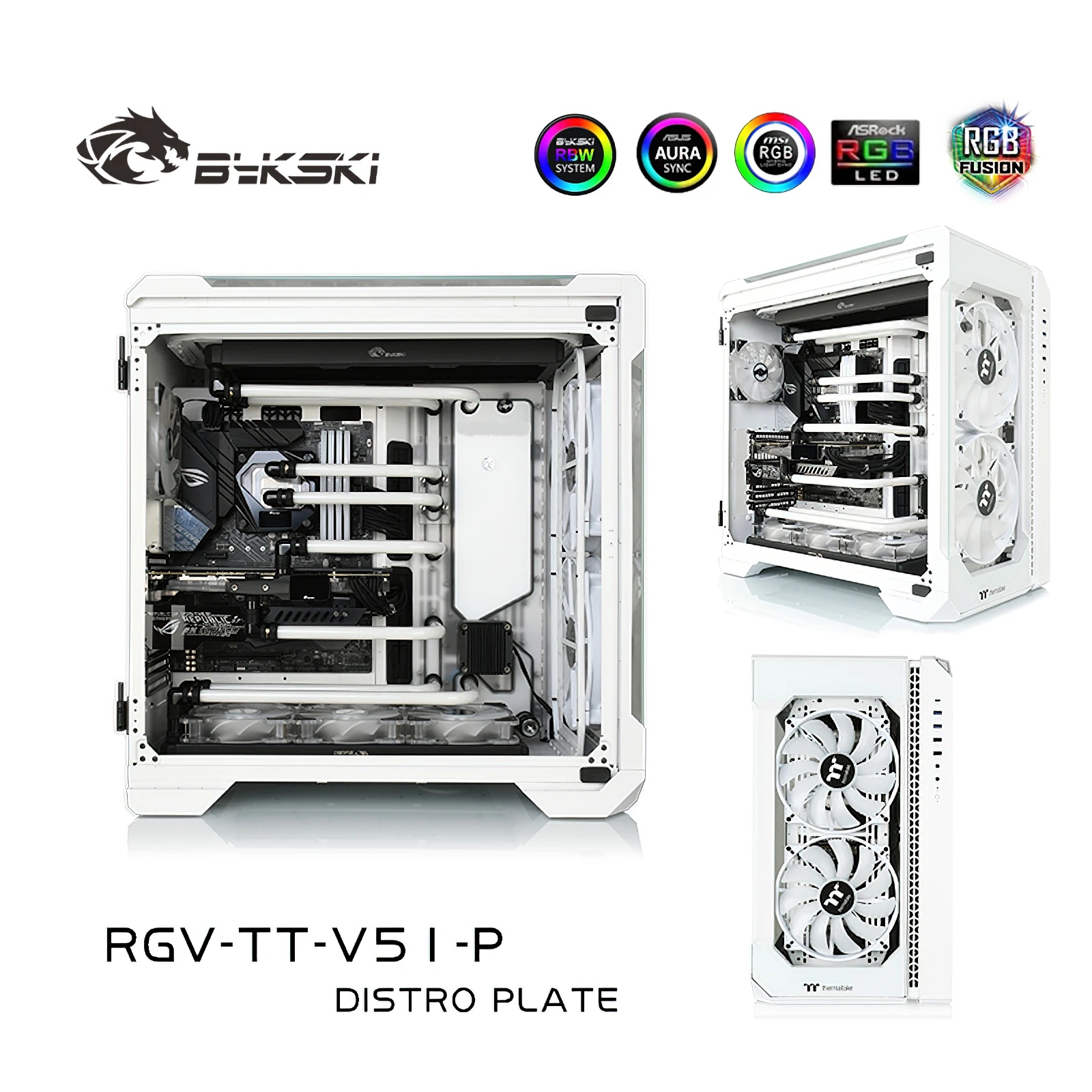 Bykski Distro Plate Kit Di Raffreddamento Ad Acqua Per Tt Core View 51 Chassis Case Cpu Gpu Rgb Rgv-Tt-V51-P