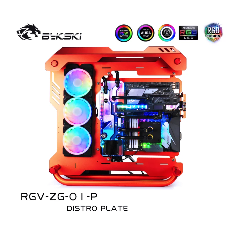 Bykski Rgv-Zg-01-P, Piastra Distro Per Custodie Zeaginal Zg 01, Serbatoio Per Scheda Di Navigazione, Sistema Di Costruzione Gpu Cpu Di Raffreddamento 