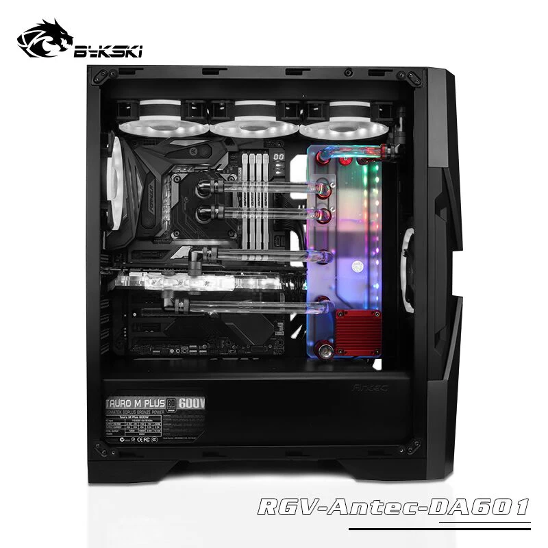 Bykski Acrilico Navigabile Bordo Fit Antec Da601 Case Del Computer, 5V 3Pinheader Supporto Combo Ddc Pompa Rgv-Antec-Da601