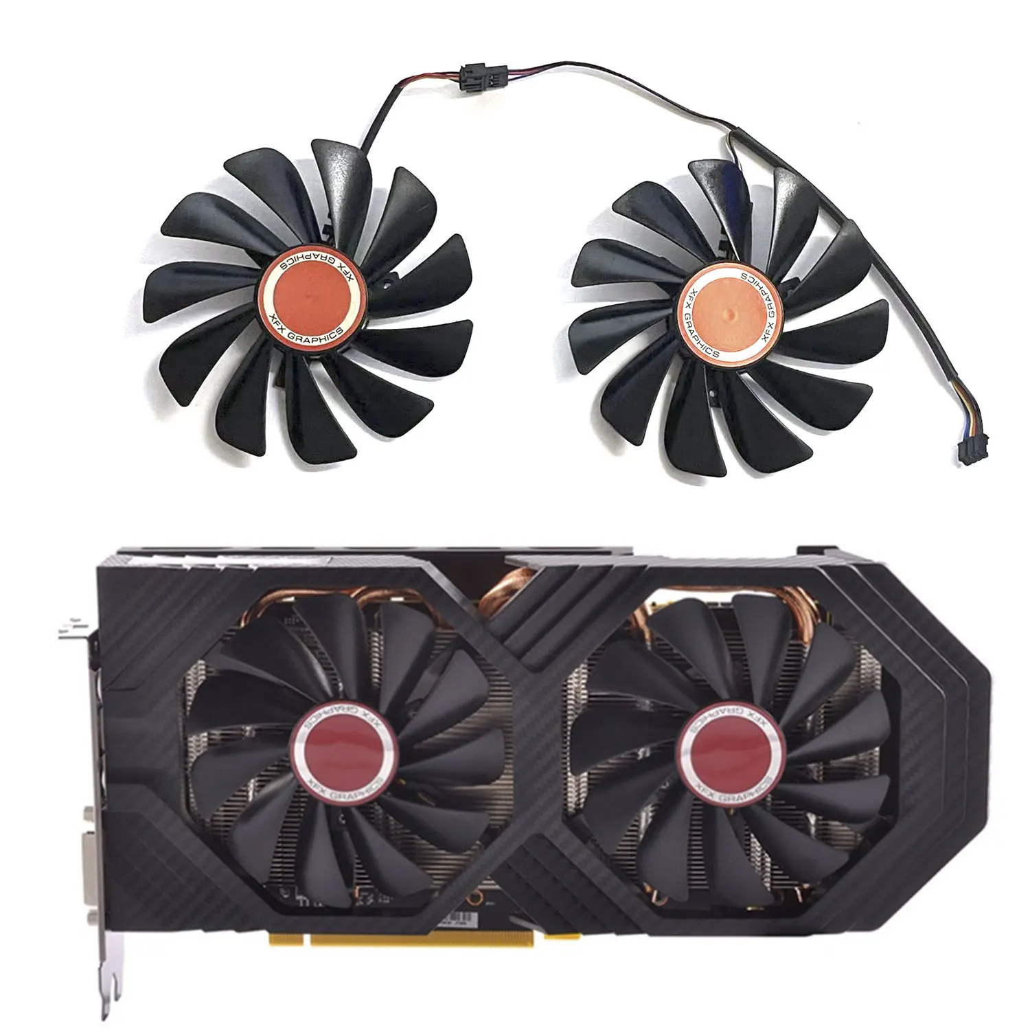 Nuova Ventola Xfx Rx590 Gpu 4Pin 95Mm Fdc10U12S9-C Cf1010U12S Per Ventola Di Raffreddamento Della Scheda Grafica Xfx Rx 590/580/570 Vga