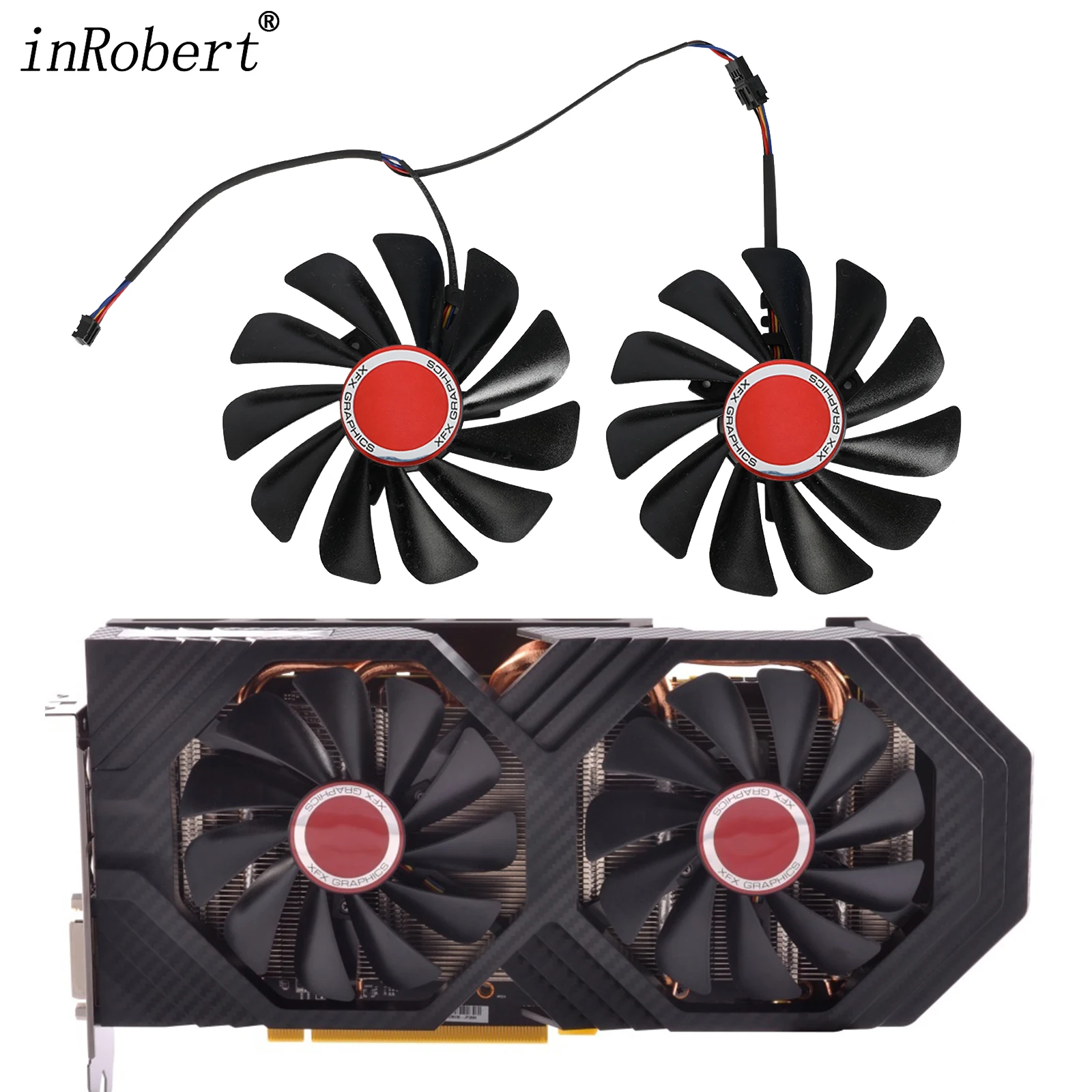 95Mm Fdc10U12S9-C 4Pin Ventola Di Raffreddamento Sostituire Per Xfx Radeon Rx 570 580 590 4G Vega 56 64 Rx580 Fan Della Scheda Grafica Cf1010U12S