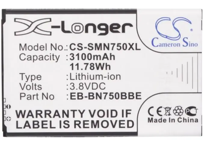 Batteria Cameron Sino 3100Mah Per Samsung Galaxy Note 3 Mini Note 3 Neo Note 3 Neo Duos Note 3 Neo Lte Sm-N7502 N7505 N9008S