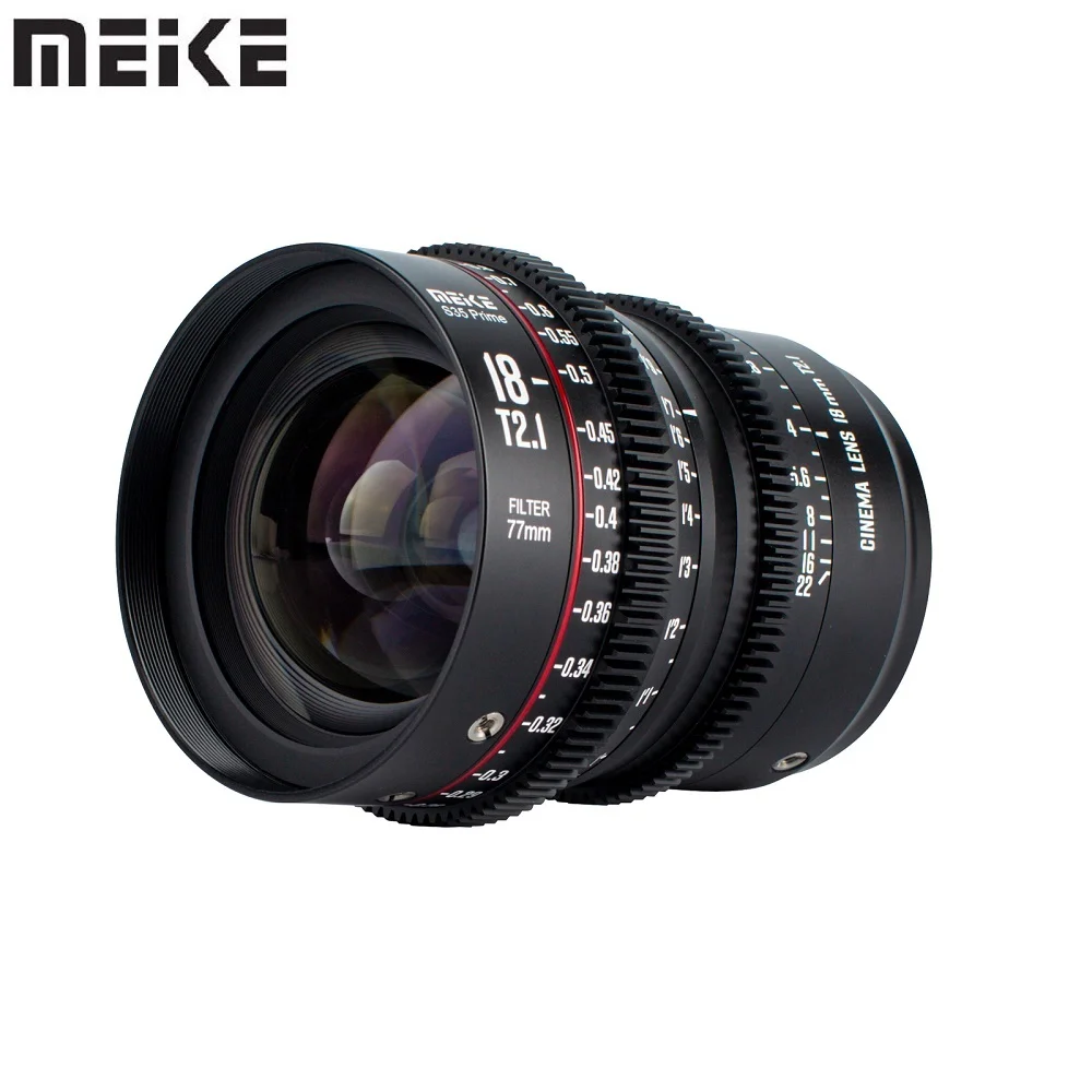 Meike 18Mm T2.1 S35 Obiettivo Cinematografico Manuale Prime Per Canon Ef Mount E Videocamera Cine Eos C100 Mark Ii Eos C200 Eos C300 Mark Iii