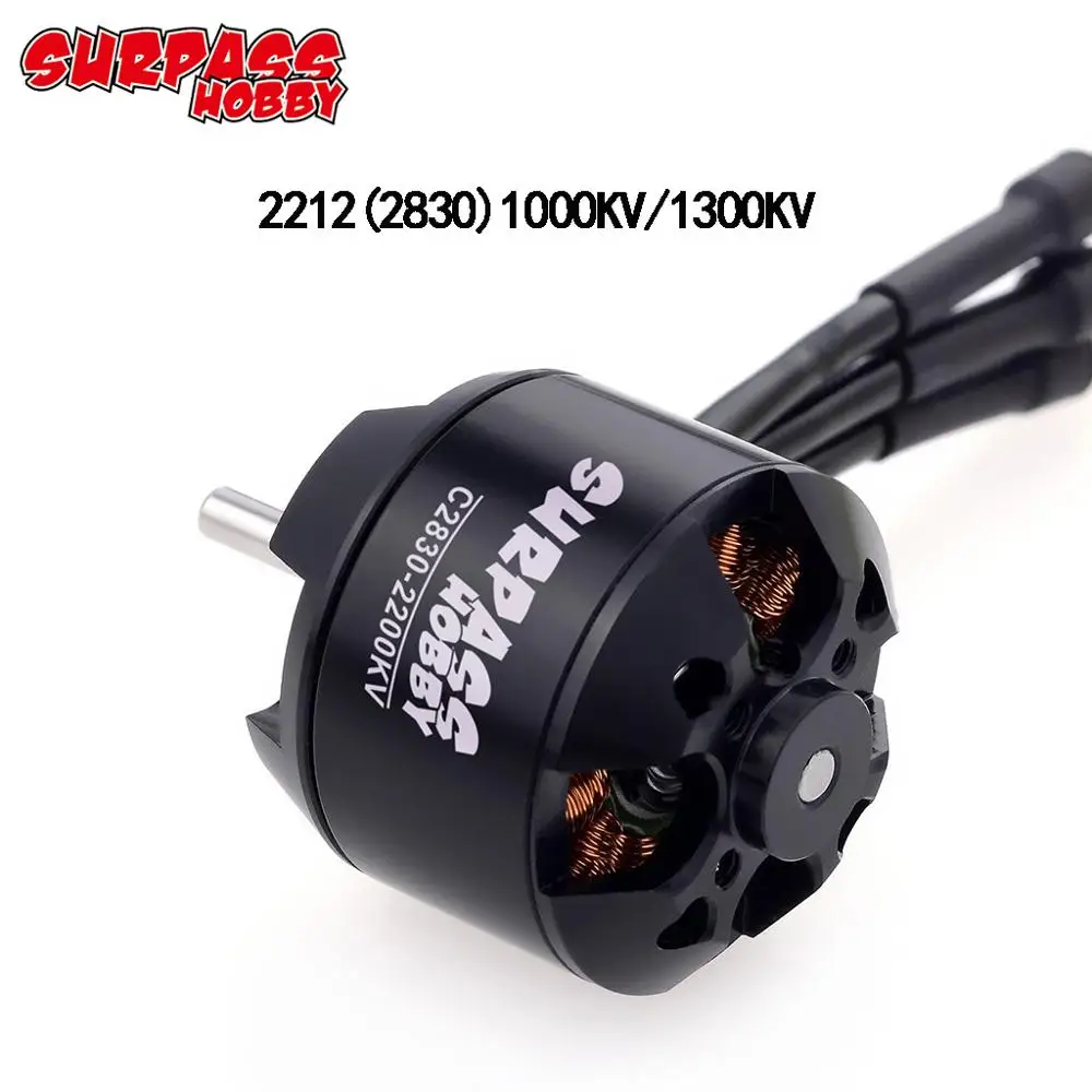 Surpass Hobby 2212(2830) 1300Kv 1000Kv 14 Poli Motore Brushless Per Rc 300G-700G Aereo Aliante Ad Ala Fissa Warbirds