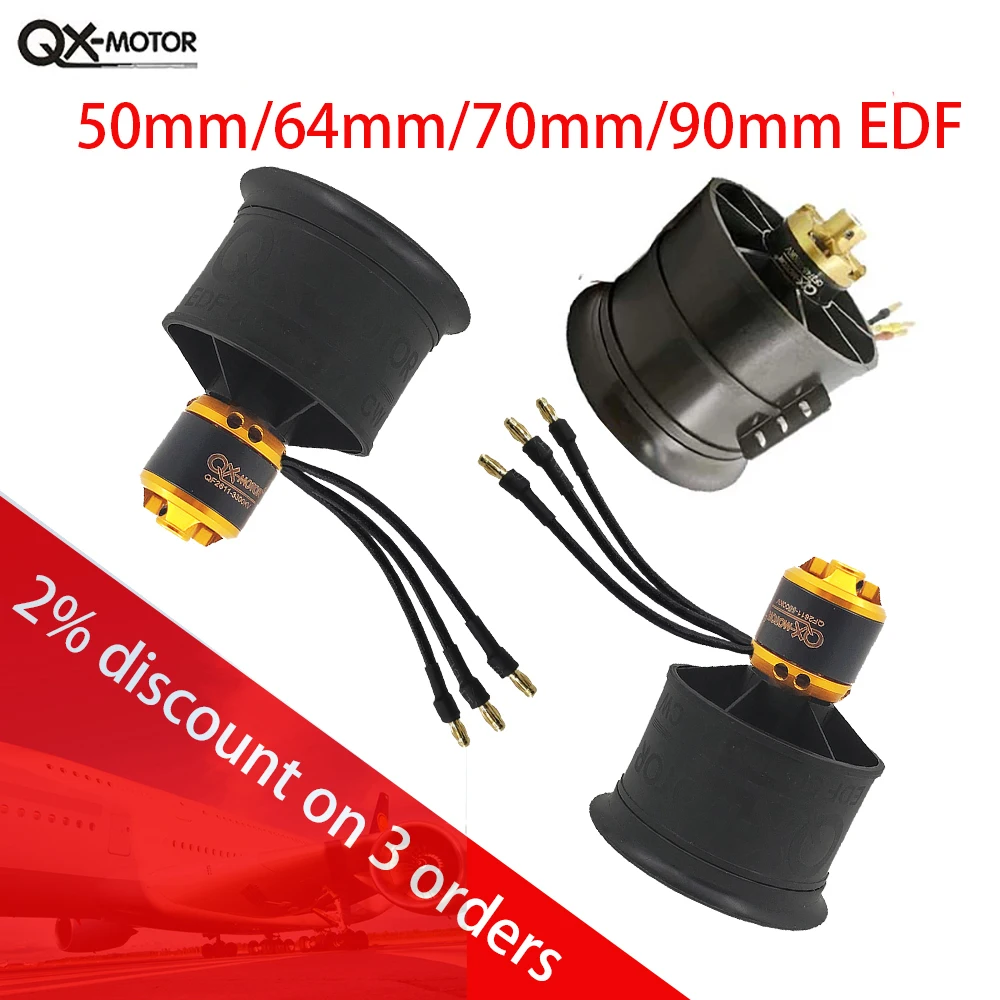Sistema Canalizzato Del Ventilatore 50Mm 64Mm 70Mm 90Mm Edf Per Piano Del Getto Con Il Motore Senza Spazzola Qx-Motor