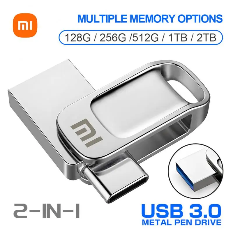 Xiaomi 2Tb 1Tb Usb 3.1 Flash Drives Type-C Pendrive U Disk 128Gb 512Gb Cellulare Pc Mutual Portable Memoria Memoria Usb