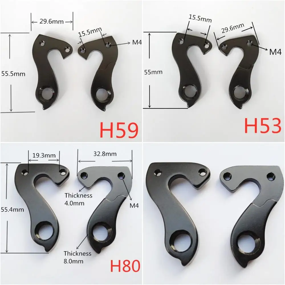 2Pc Bike Rear Deragliatore Hanger Per Pinarello Prince Dogma Norco Conce Auor F-Eight F-Ten Road Bicycle Gear Hanger Dropout
