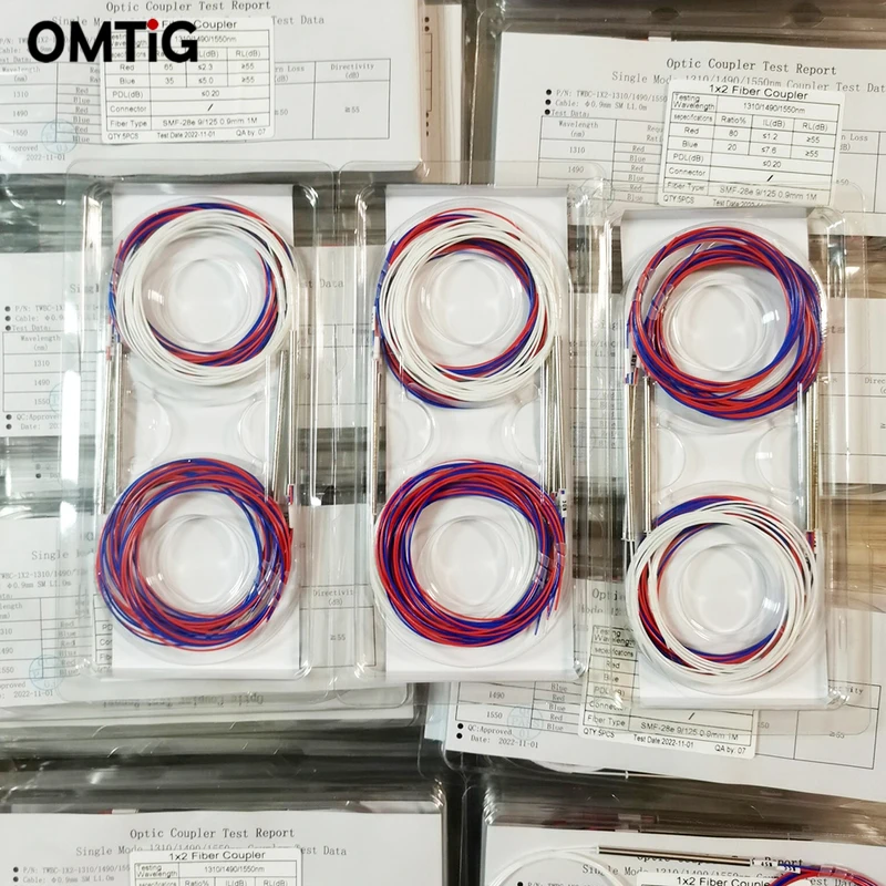 10Pc Fiber Optic Fbt Splitter 10/90 20/80 30/70 40/60 50/50 Various Types 1X2 0.9Mm Unbalanced Coupler Without Connectors