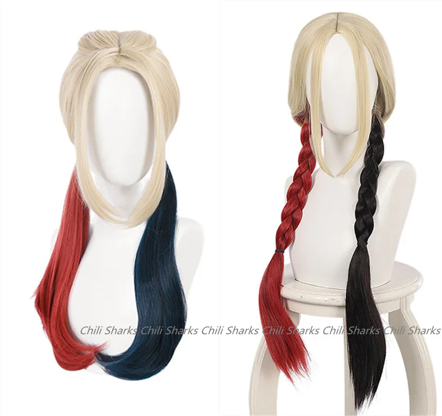 Halloween 2021 Movie Empire Women Birds Of Prey Suicide Quinn Parrucca Cosplay Harley 2 Coda Di Cavallo Styled Braid Hair Lady Costume