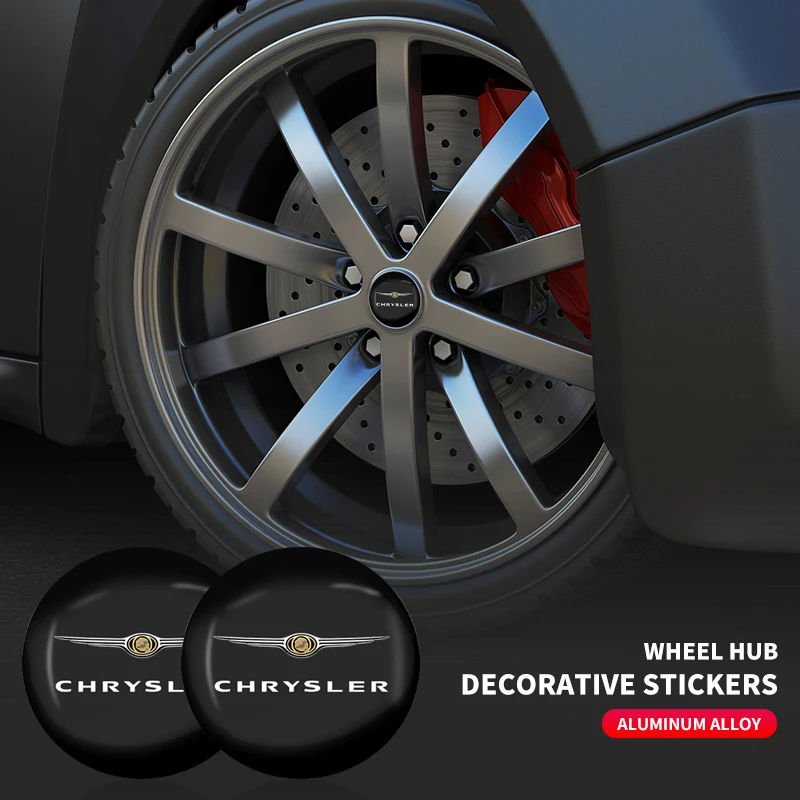 56Mm Car Wheel Center Hub Caps Emblem Sticker Per Chrysler 300C 300 200 200C Pacifica Sebring Lancia Thema St Js Voyager Rt