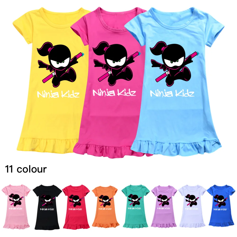 Adorabili Ragazze Spy Ninjas Bambini Vestiti Casual Stampa Pigiama Abito Da Notte Indumenti Da Notte Camicia Da Notte Camicia Da Notte Abbigliamento P