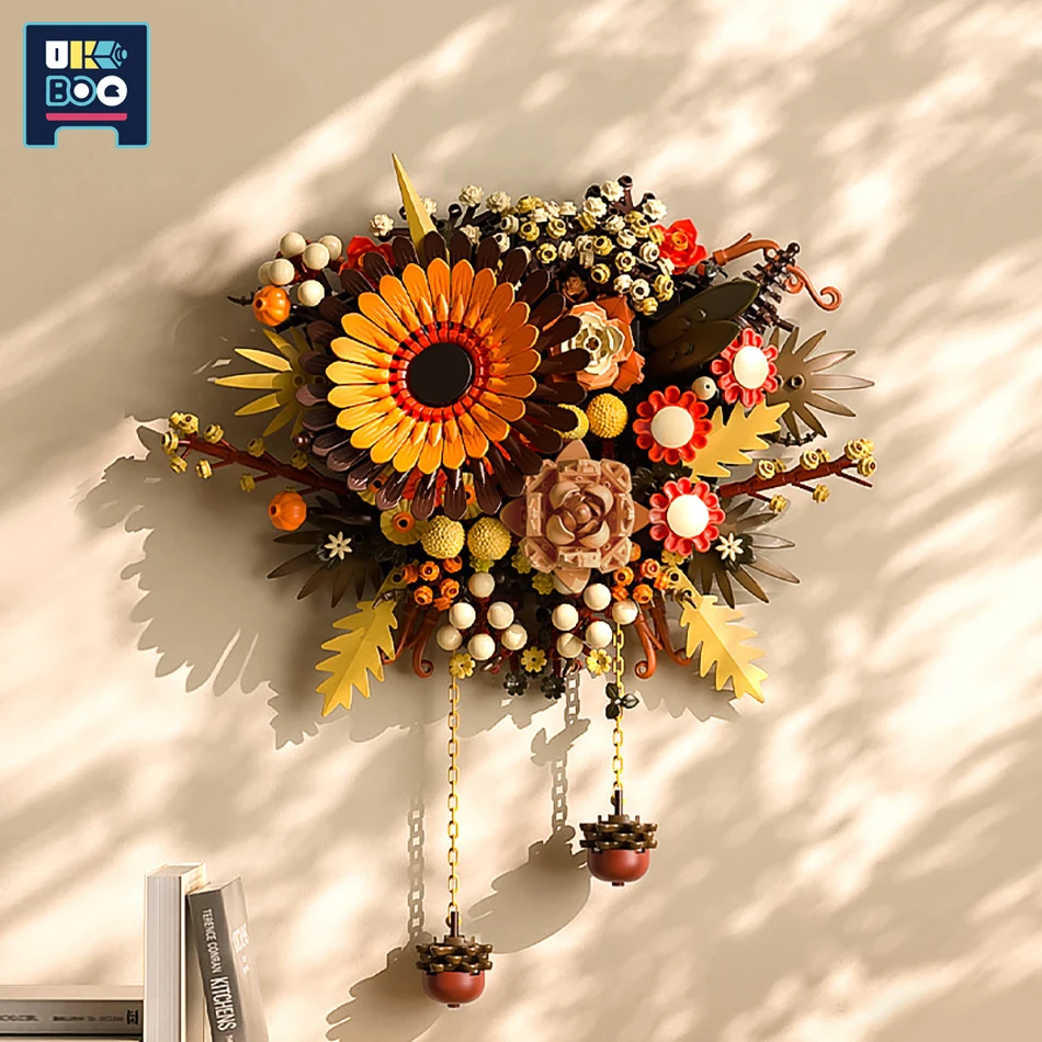 Bouquet Di Fiori Building Blocks Colorful Rose Gerbera Modello Romantico Decorazione Della Parete Mattoni Regalo Di Natale Per Bambini