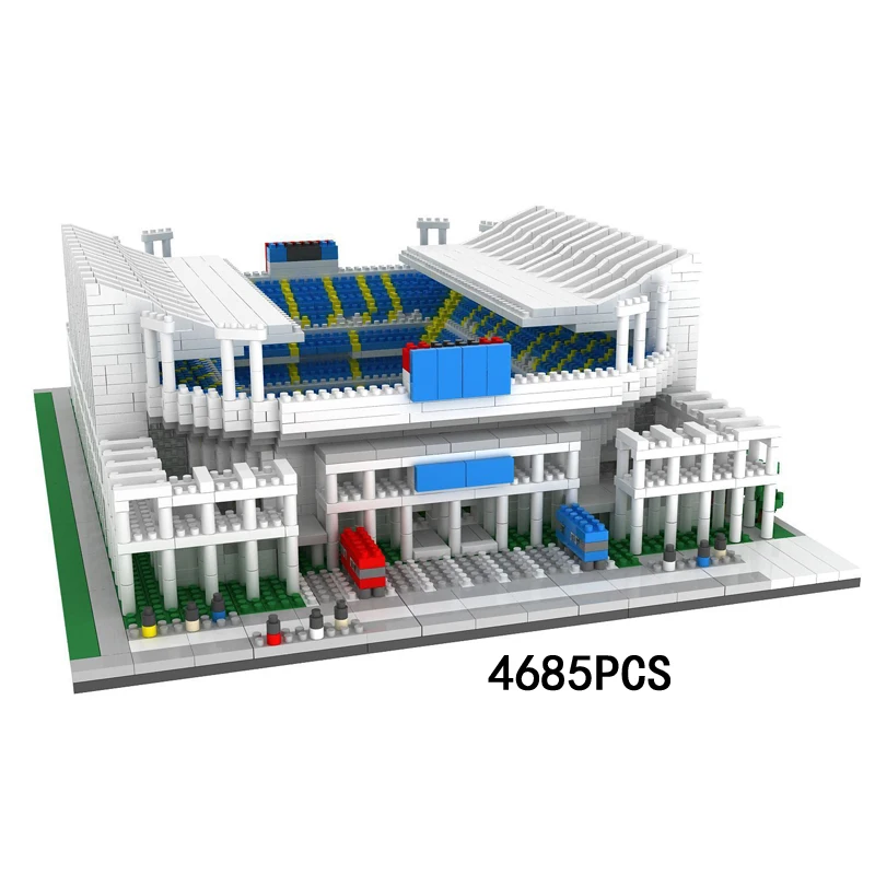 Creative Stadium Micro Diamond Block Spagna Valencia Football Field Model Brick Toy Rose Garden Nanobricks Collection For Gift
