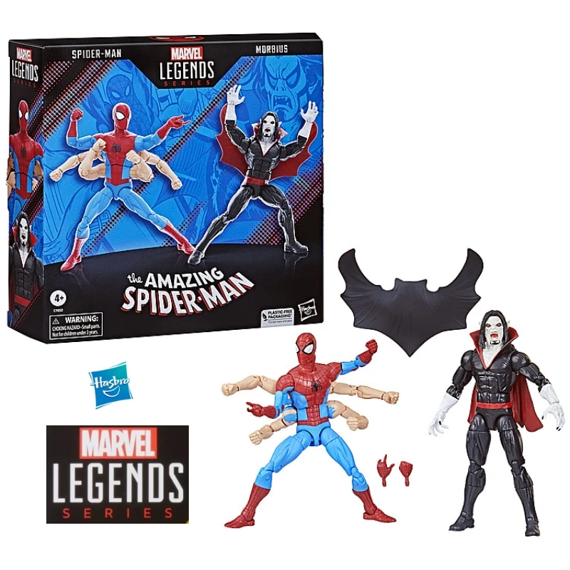 Original Marvel Legends Series The Amazing Spider-Man Six Arms Spider Masn Vs Morbius 6 "Action Figure Doll Model Regalo Di Halloween