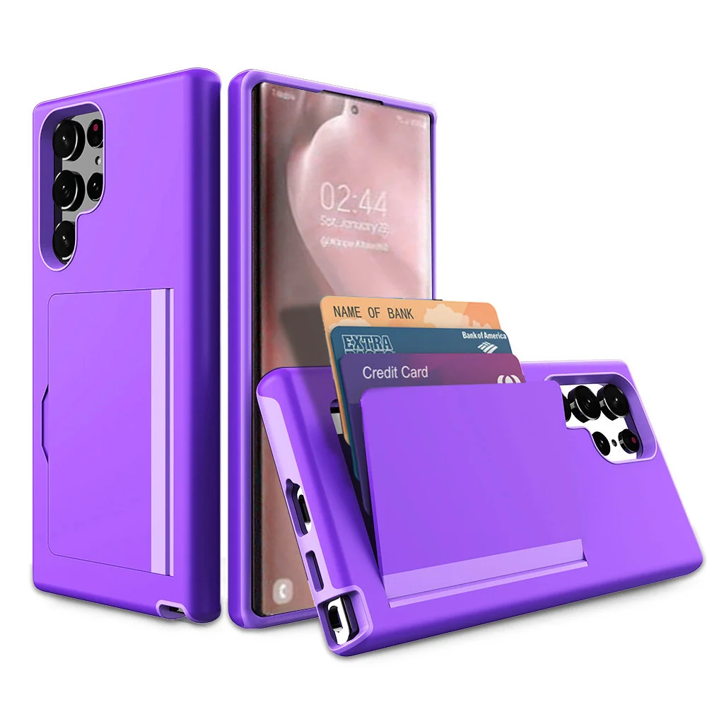 For Samsung Galaxy S22 Ultra S 22 Plus Coque Candy Color Card Slots Case For Samsung Galaxy S22 Ultra Case S22 Plus S22+ Cover
