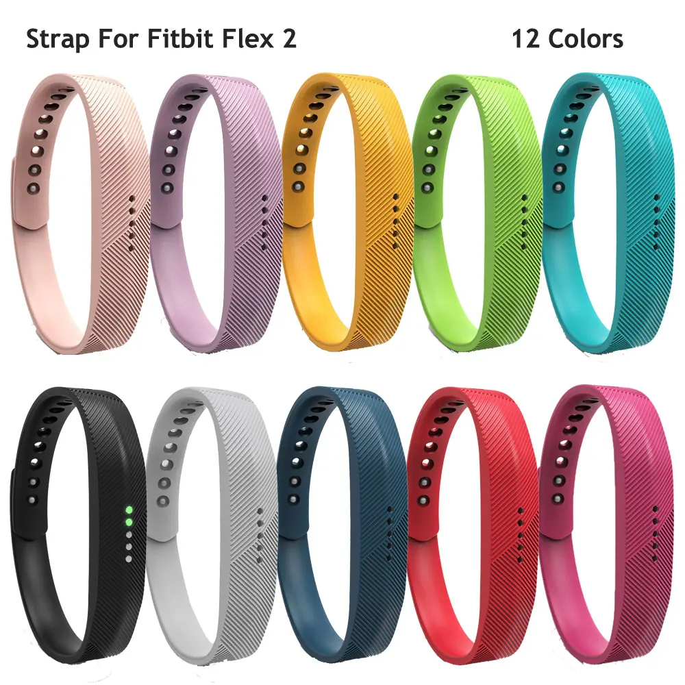 Cinturino Da Polso In Silicone Per Accessori Per Orologi Fitbit Flex 2 Cinturini Di Ricambio Per Cinturino Da Polso Fitbit Flex 2 Smart 12 Colori