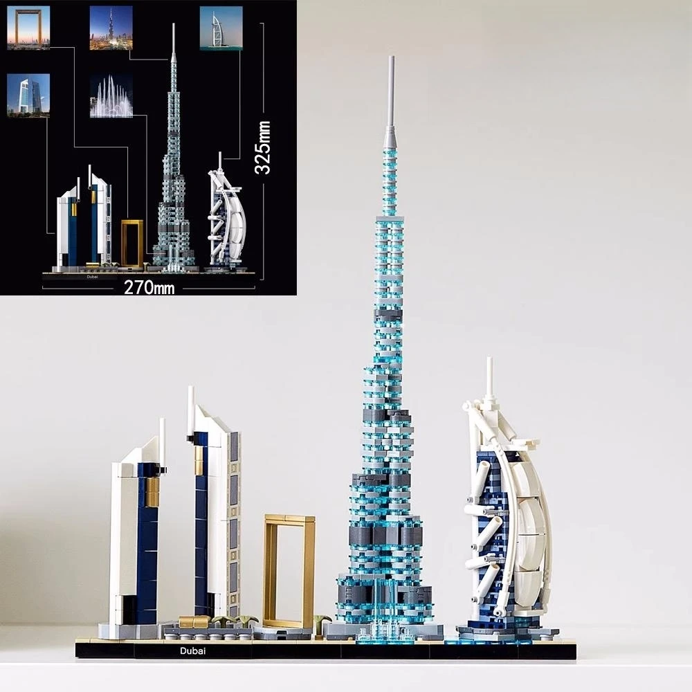 740 Pezzi Dubai Building Blocks Fit 21052 Model Bricks Toys For Chilren Gift