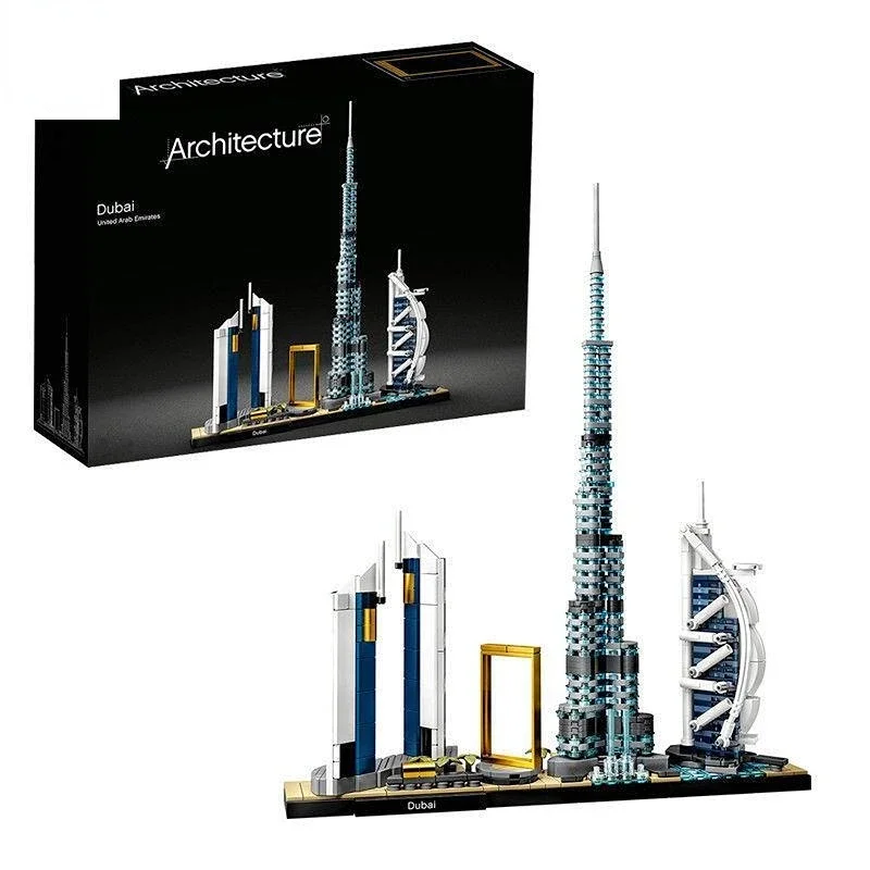 City Streetscape Architecture Dubai 21052 London Sydney Shanghai Building Blocks Kit Mattoni Modello Classico Per Giocattoli Per Bambini