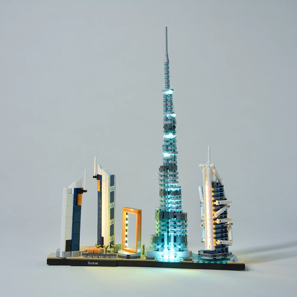Kit Di Illuminazione A Led Per Architettura 21052 Dubai Skyline Collection Giocattoli Non Inclusi Building Blocks