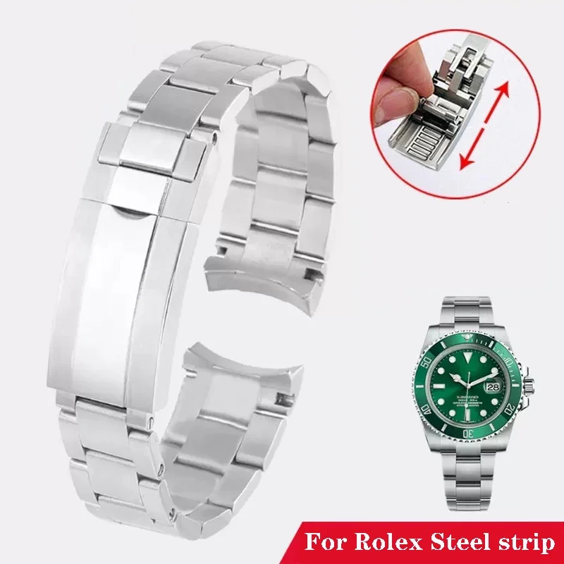 Orologio Bracciale Per Rolex Explorer Ditongna Diver The Green Black Water Ghost King Accessorio 20 21Mm 904L Catena Per Orologi In Acciaio Massiccio
