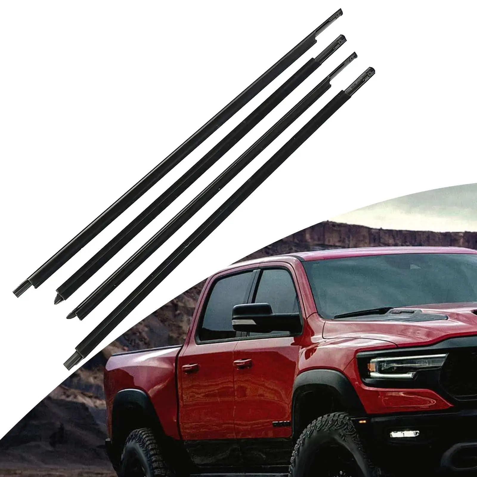 Guarnizione Per Finestra Weatherstrip 4 Pezzi 55372139Ah Per Ram Evade 2009 - 2021