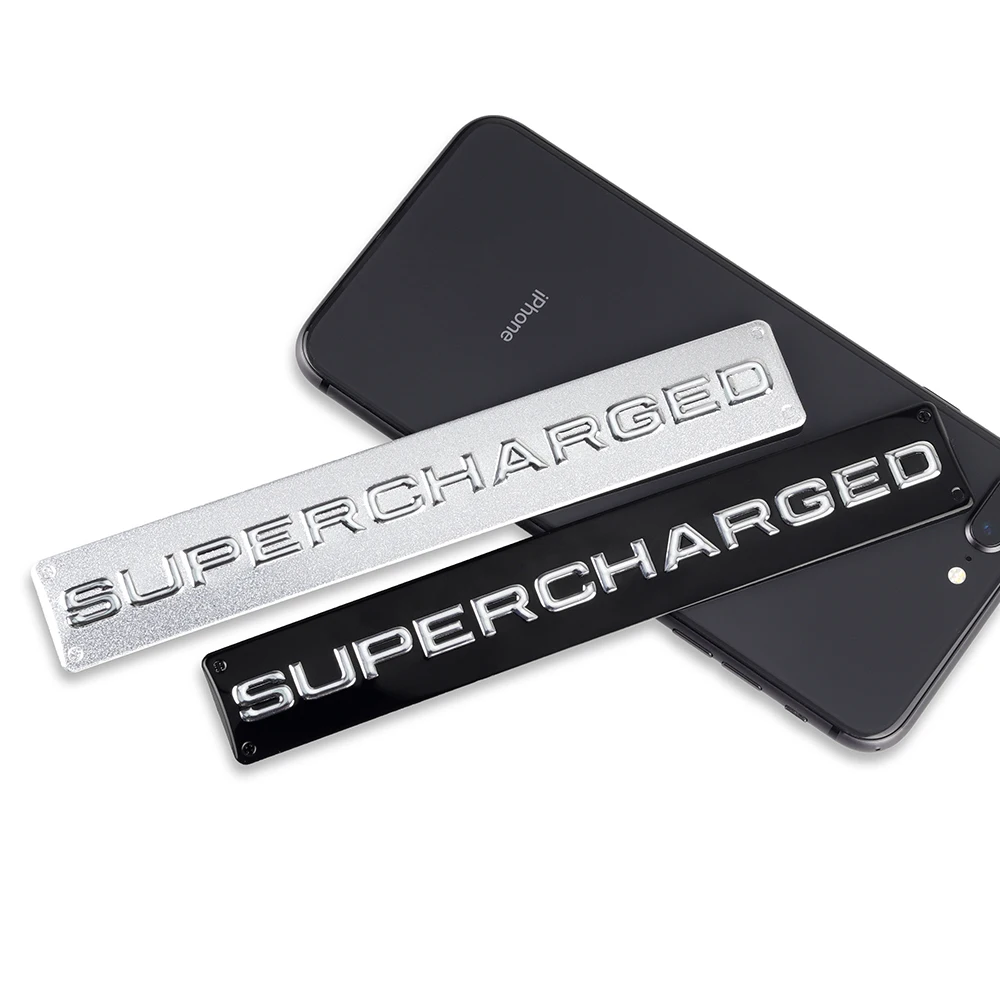 3D Metallic Supercharger Badge Adesivo Per Auto Per Land Rover Sport Rnage Rover Freelander 1 Defender Supercharger Emblem Accessorio