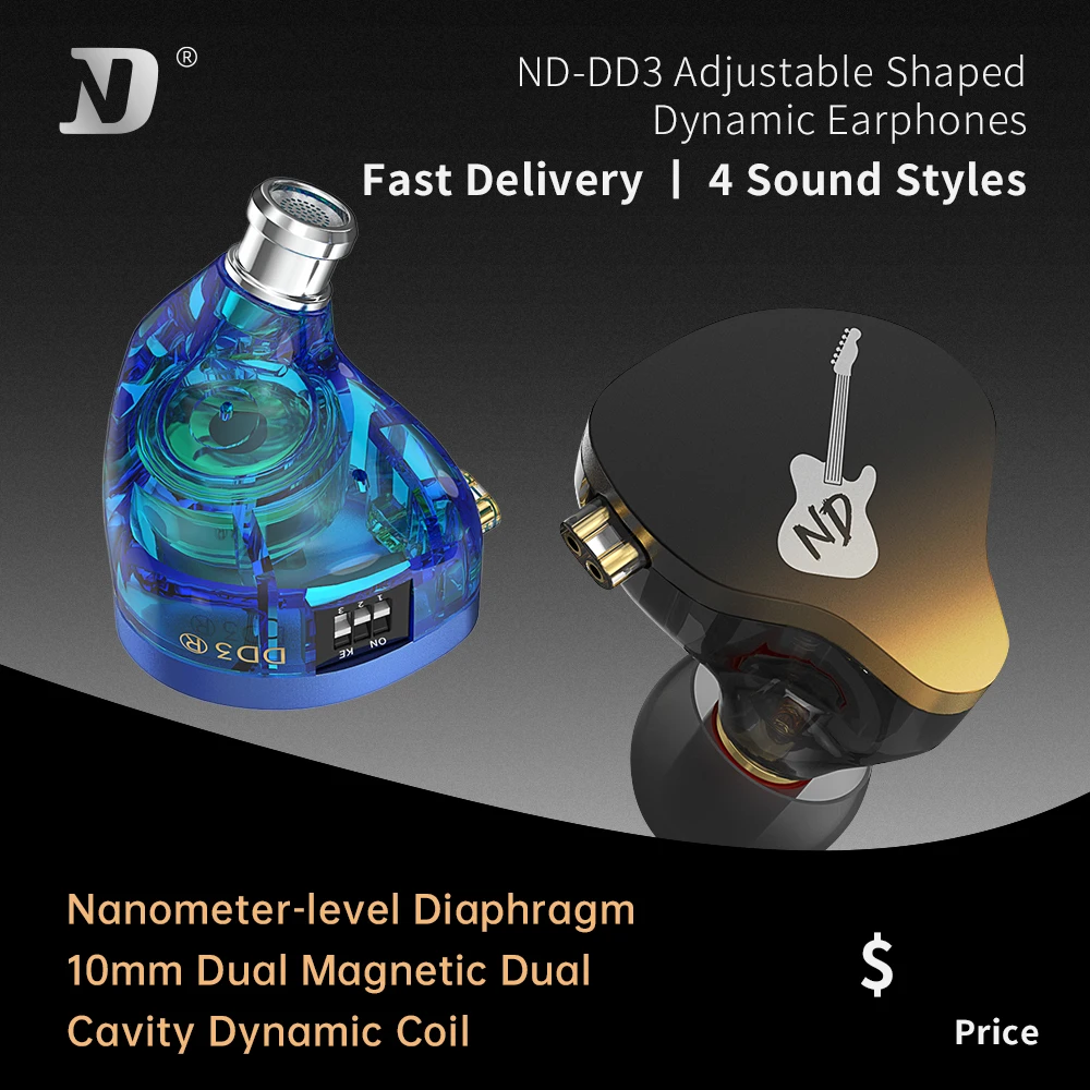 Nd Dd3 Cuffie Da Corsa Sportive Stile Bidimensale Tuning A Quattro Veloity Cuffie Da Gioco In Metallo Cuffie Musicali Dj