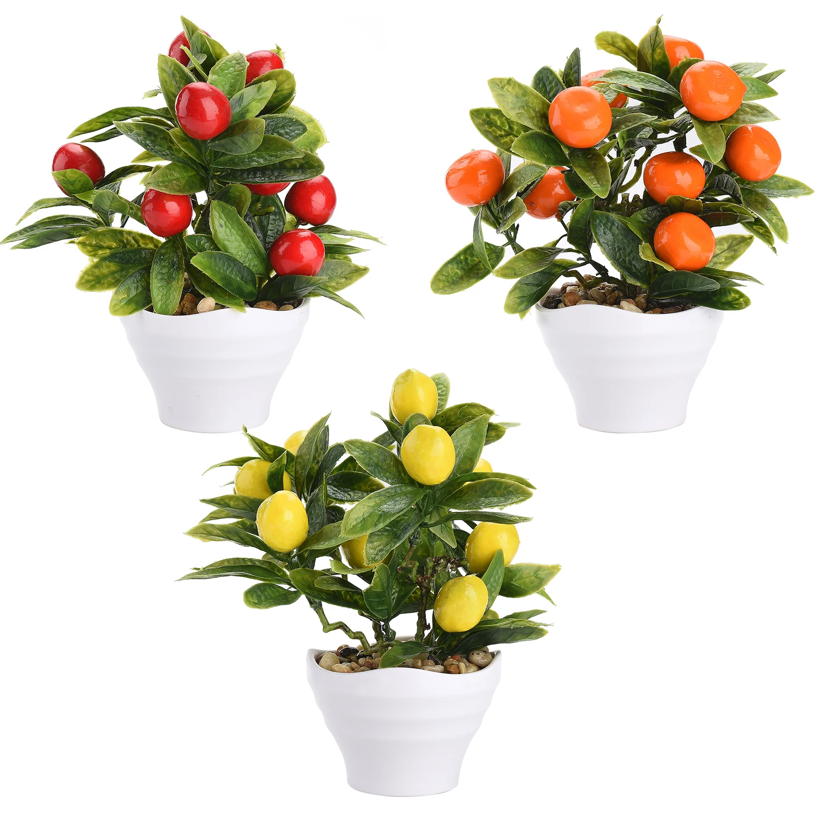 Simulazione Vaso Di Fiori Pianta Verde Casa Soggiorno Fiore Di Plastica Artificiale Frutta Ricca Kumquat Limone Decorazione In Vaso