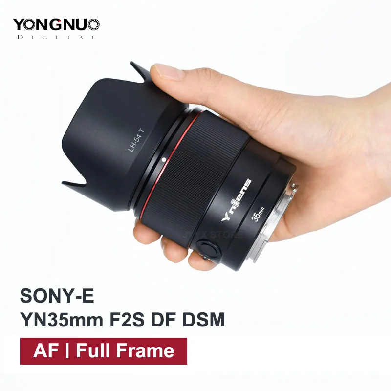 Yongnuo 35Mm F2 Full Frame Af Lens Yn35Mm F2S Df Dsm Per Sony E Mount Camera A7Ii A6600 A6500 A9 A7Riii