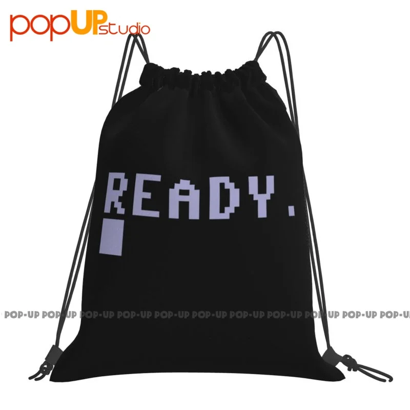 Ready Commodore 128 Pet Vic 20 Cbm 64 Ibm Retro 8 Bit Videogame Borse Con Coulisse Borsa Da Palestra Pieghevole Corsa All'Aperto