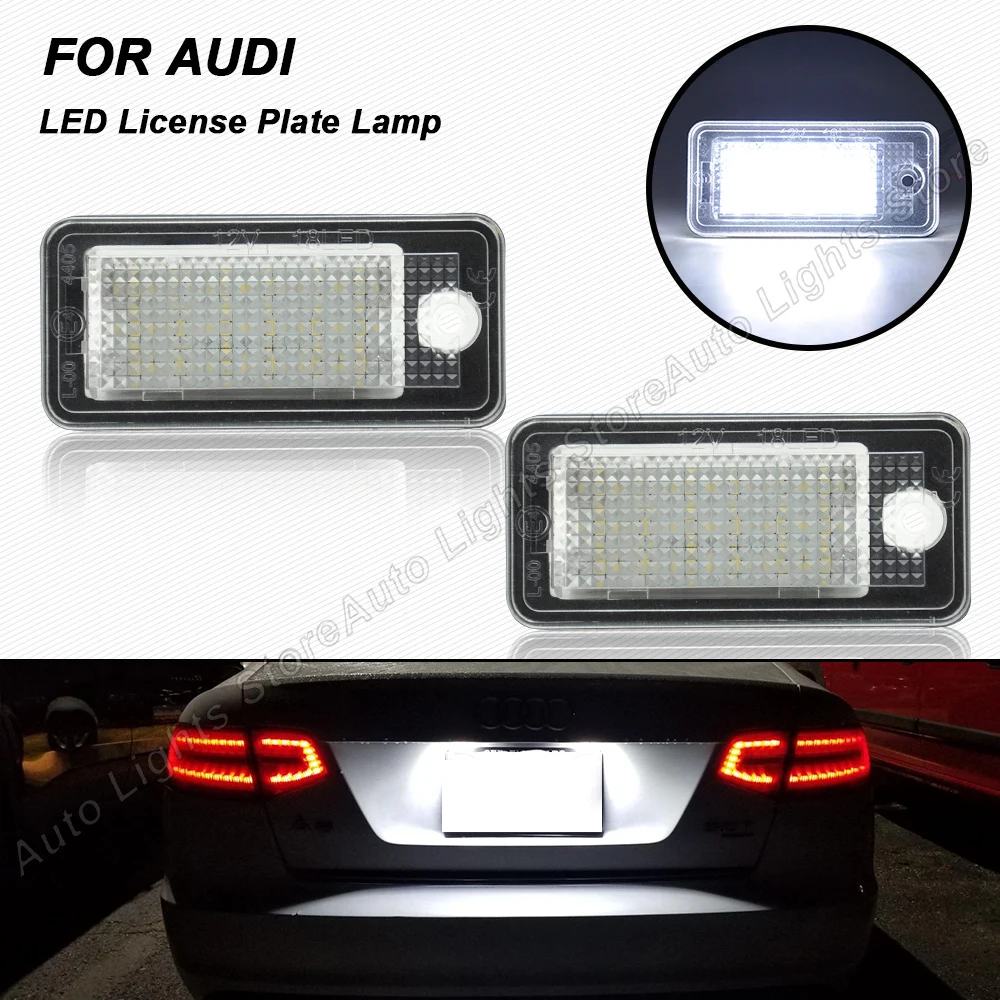 Per Audi A3 A4 B7 B6 S3 A5 A6 A8 Q7 Rs4 Avant 2Pcs Xenon White Con Lampade Targa A Led Canbus Nessun Errore Luci Targa