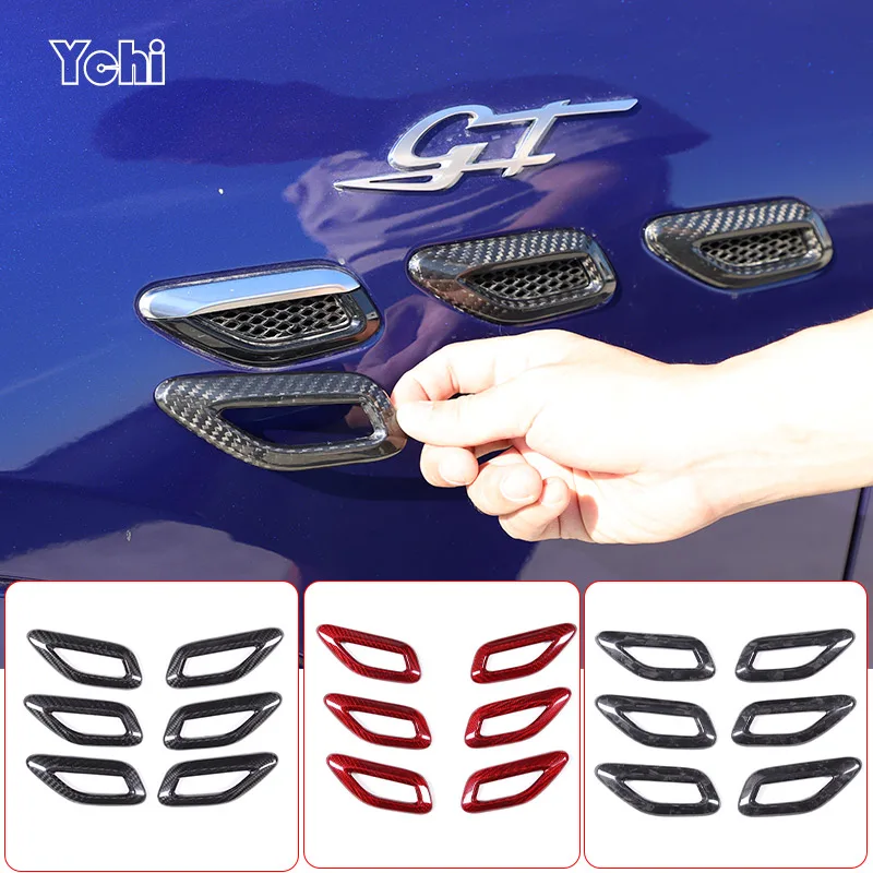 Per Maserati Grecale 2022 Vera Fibra Di Carbonio Side Air Vent Fender Cover Car Wheel Fender Side Air Outlet Vent Trim Accessori
