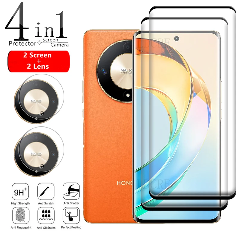 4-In-1 Per Huawei Honor Magic 6 Lite Glass Per Huawei Honor Magic 6 Lite 9H Full Curved Screen Protetor Honor Magic 6 Lite Glass