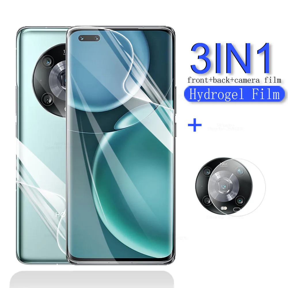 3In1 Front Back Hydrogel Film Per Honor Magic4 Pro Lente Protettiva Copertura In Vetro Honar Magic 4 4Pro Ultimate Lite Light Soft Film