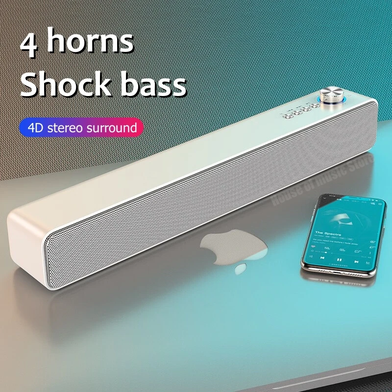 Altoparlanti Per Computer Con Soundbar Portatili Aux Wired Wireless Blue Tooth Altoparlante E-Sport Pc/Tv Sistema Home Theater 4D Stereo Surround
