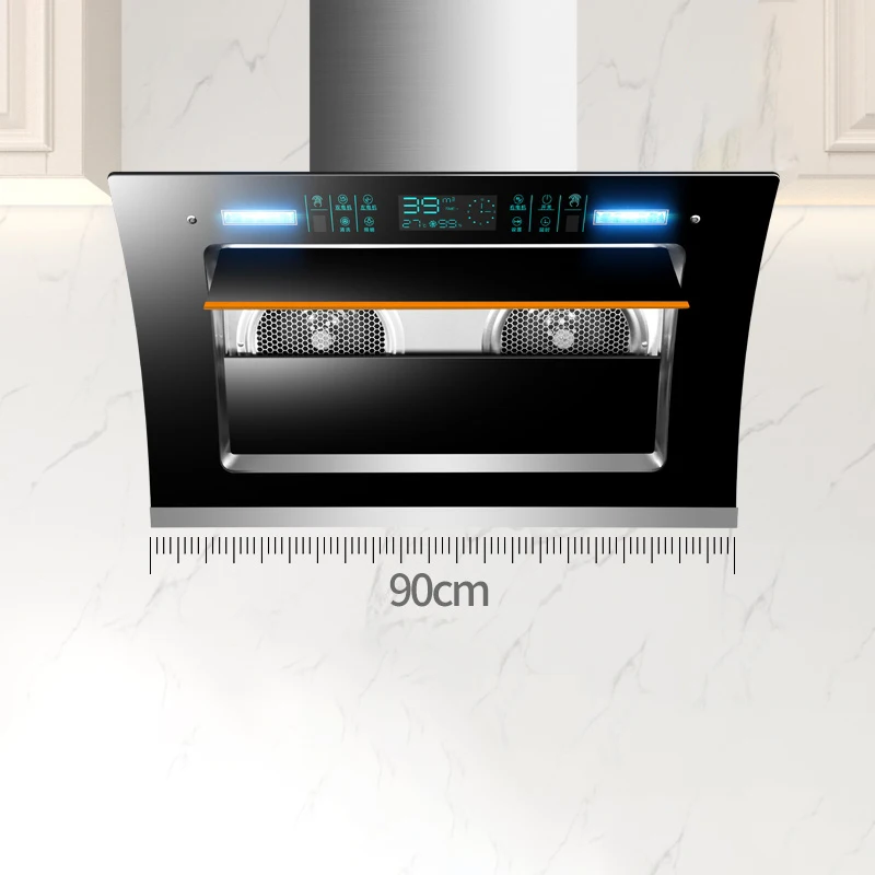 Cappa Da Cucina Da 900Mm Cucina Domestica Aspirazione Laterale A Parete Intelligente Pulita Campana Extractora De Cocina Hotte Cuisin