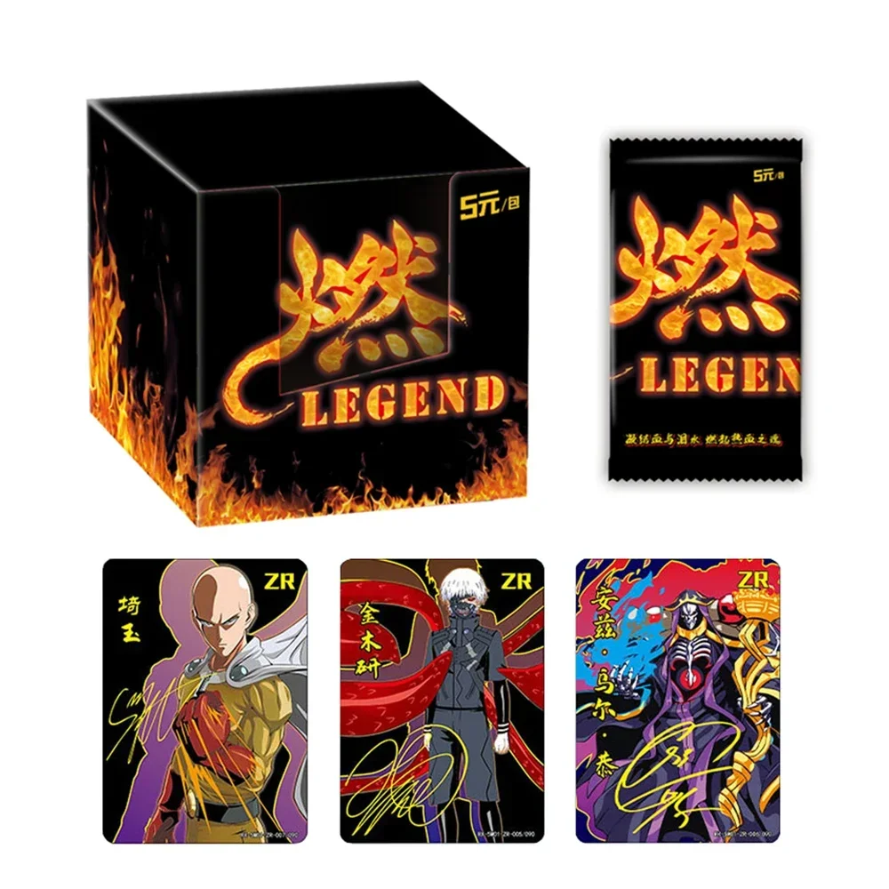Fire Legend Card Rare Ptr Cards Male God Anime One Punch-Man Zr Signature Cards Anime Collection Card Regali Per Bambini