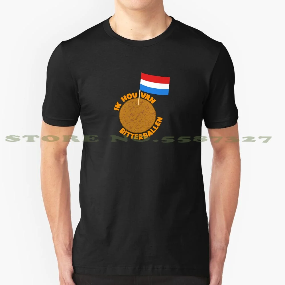 Ik Hou Van Bitterballen Fashion Vintage Tshirt Magliette Ik Hou Van Bitterballen Unox Plus Lekker Holland Eten Cibo Olandese