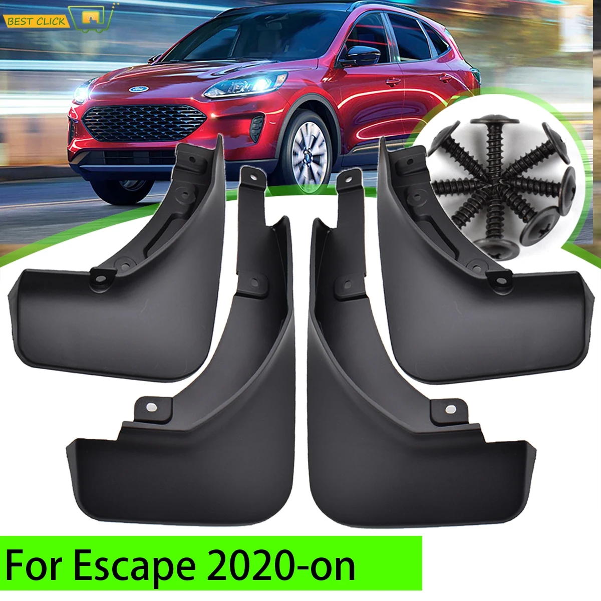 4Pcs Rally Paraspruzzi Per Ford Escape Kuga Mk4 Mk3 2020 2021 Mud Flaps Paraspruzzi Parafanghi Mud Flap Anteriore Parafango Posteriore Flares