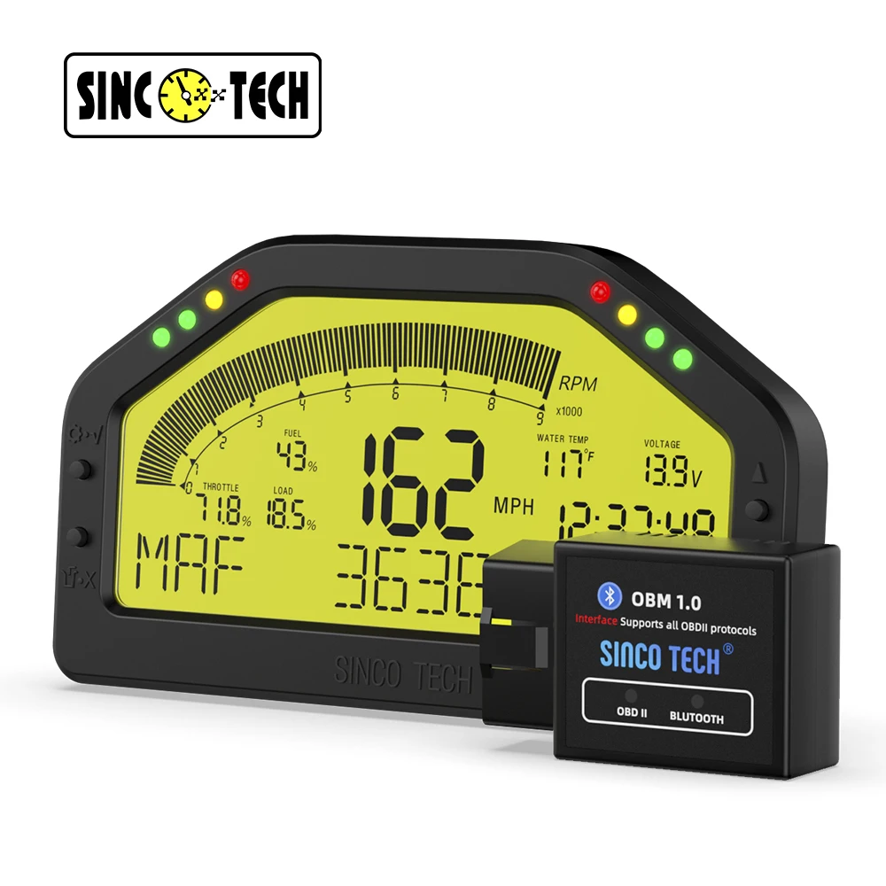 Do903 Sinco Tech Dash Race Display Obdll Bluetooth, Schermo Lcd Cruscotto, Gauge