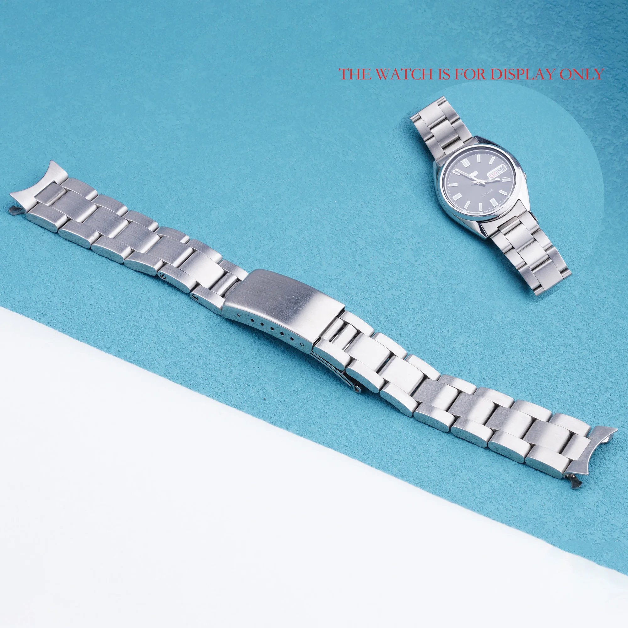 19Mm Cinturino Cinturino Argento Cavo Curvo Estremità Bracciale Stile Ostrica Per Seiko 5(Snxs73 75 77 79 80 81 Snff05 Snxg47) J1/K1