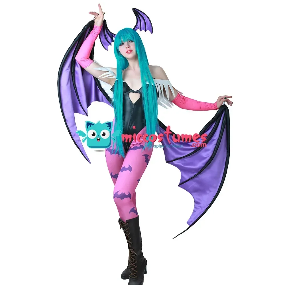 Miccostumes Gioco Da Donna Cuore Hollow Top Costume Cosplay Con Ali Leggings